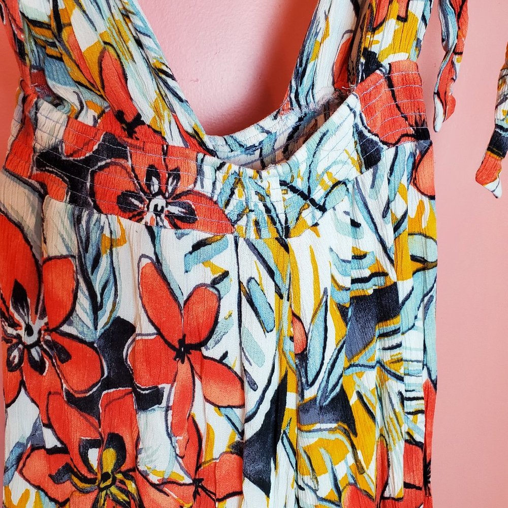 Tropical Floral Flowy Maxi Skirt - Picture 6 of 6